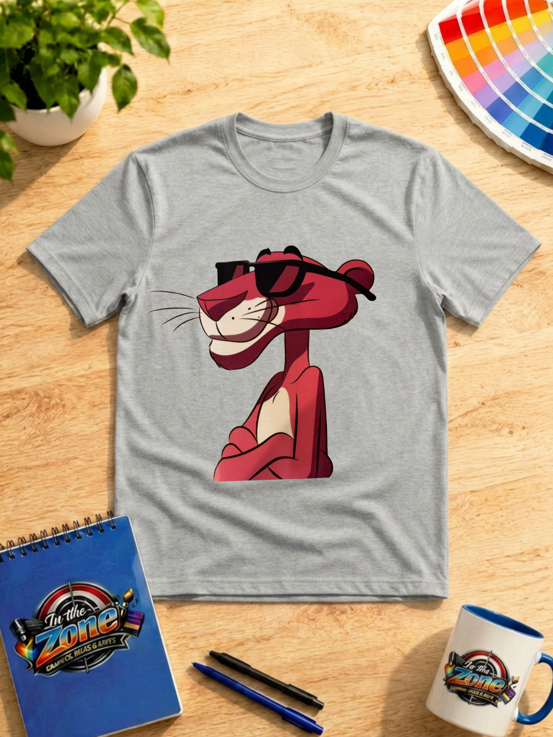 Cool Pink Panther Sunglasses Graphic Shirt | Retro Cartoon-Inspired Tee
