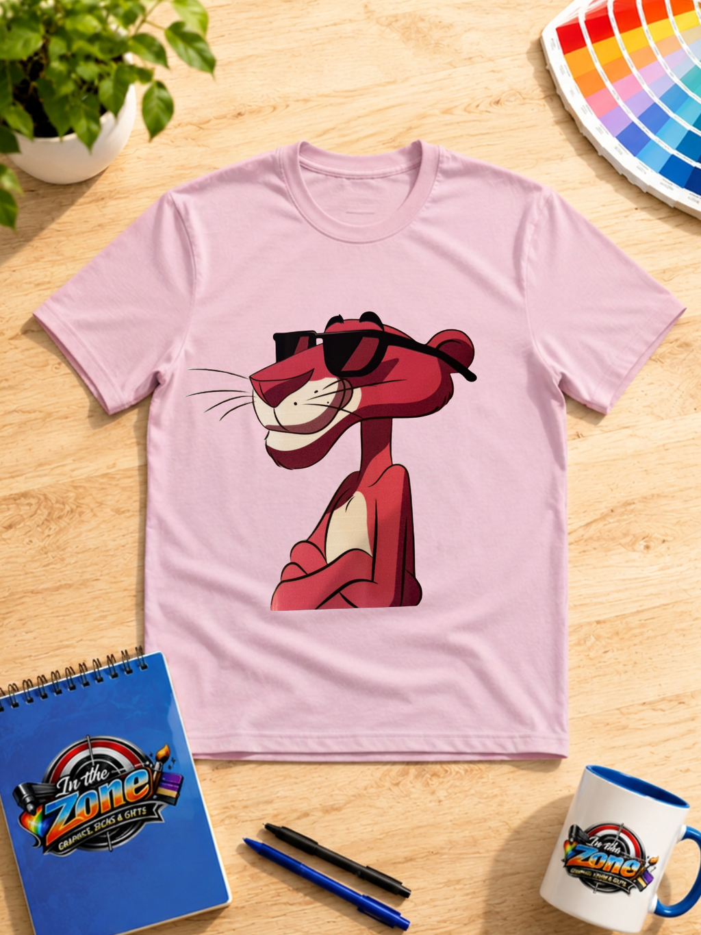 Cool Pink Panther Sunglasses Graphic Shirt | Retro Cartoon-Inspired Tee