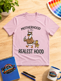 Motherhood Is the Realest Hood Shirt | Funny Mama Duck Graphic Tee