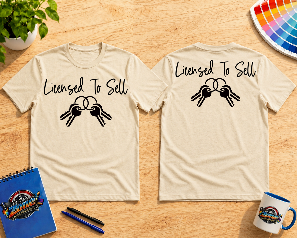 Licensed to Sell Realtor Shirt | Real Estate Agent Keys Graphic Tee