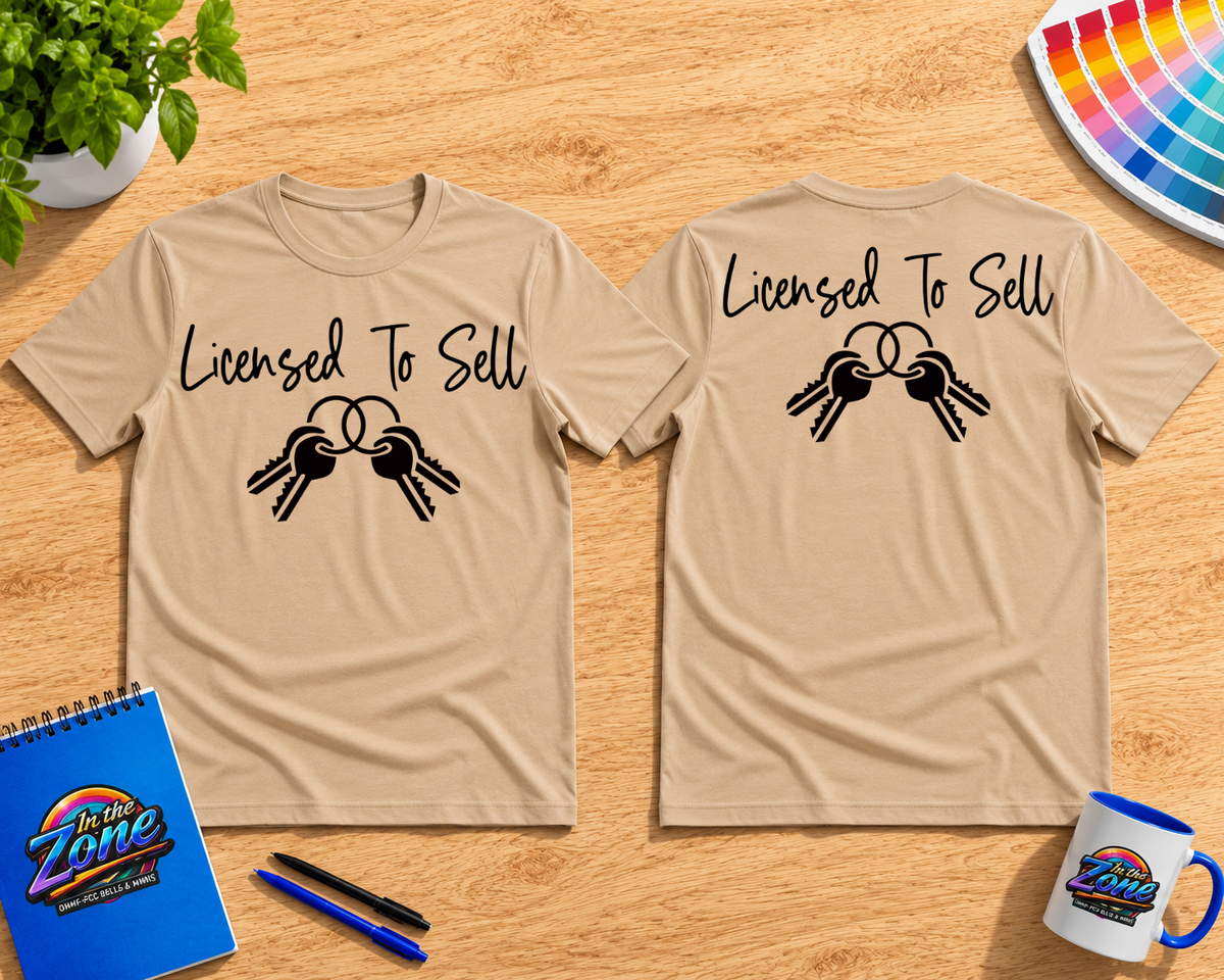 Licensed to Sell Realtor Shirt | Real Estate Agent Keys Graphic Tee
