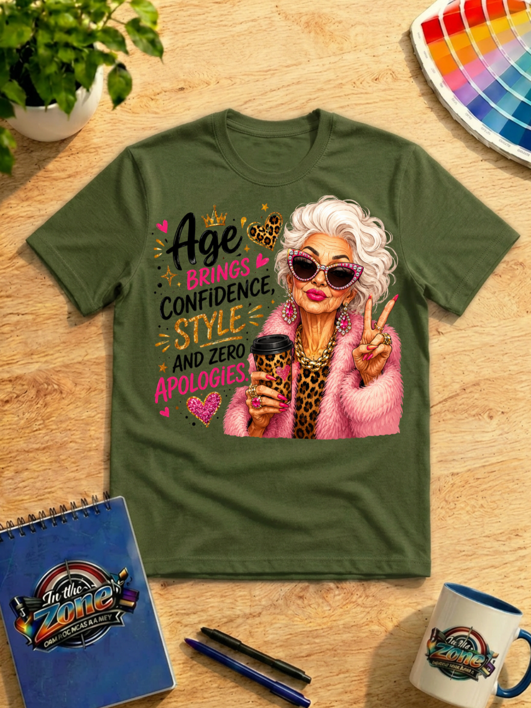 Age Brings Confidence, Style & Zero Apologies Shirt – Sassy Woman Graphic Tee