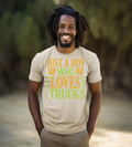 Just a Boy Who Loves Trucks – Truck Lover Graphic Shirt | Trucker Gift