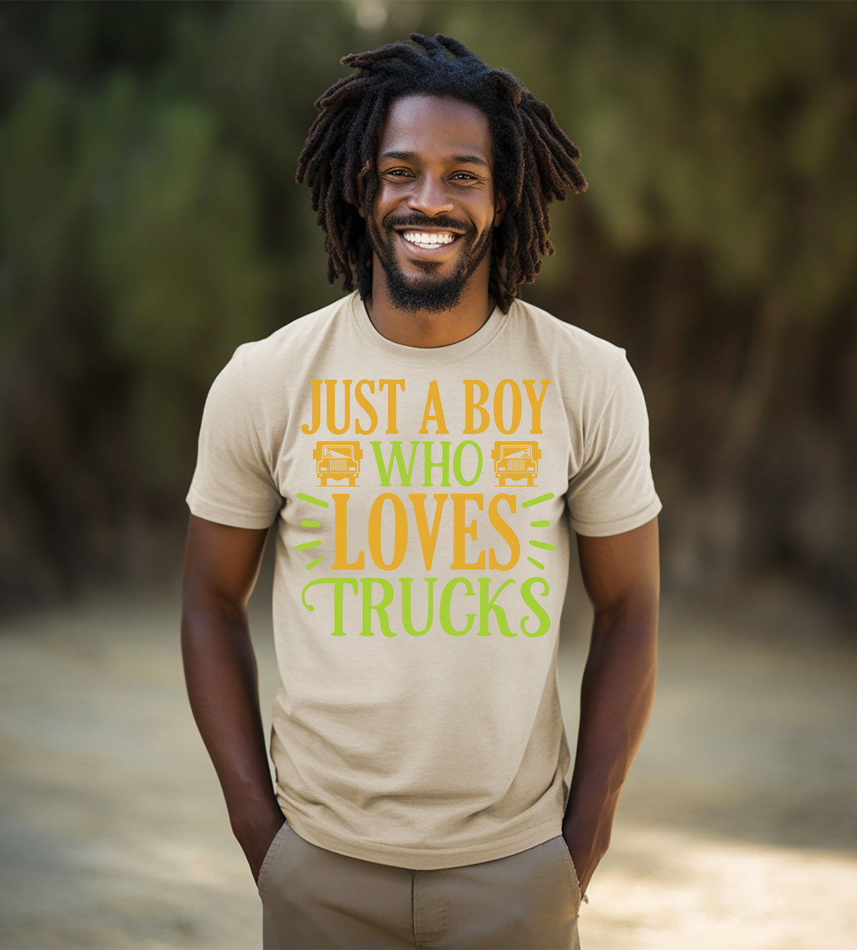 Just a Boy Who Loves Trucks – Truck Lover Graphic Shirt | Trucker Gift