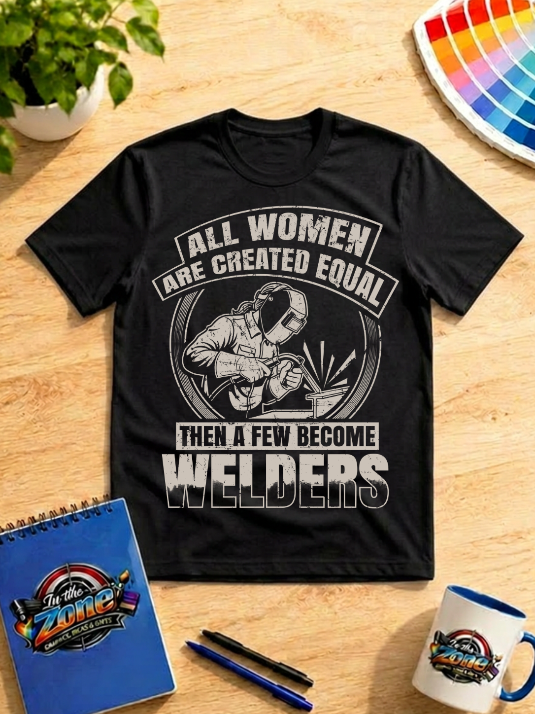 All Women Are Created Equal, Then a Few Become Welders Graphic Shirt – Women Welder Tee