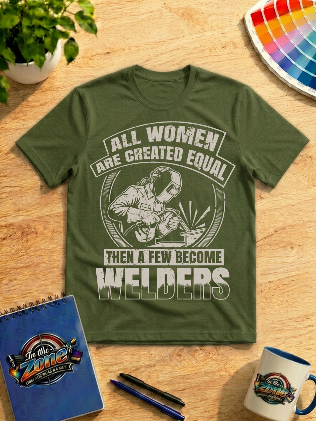 All Women Are Created Equal, Then a Few Become Welders Graphic Shirt – Women Welder Tee