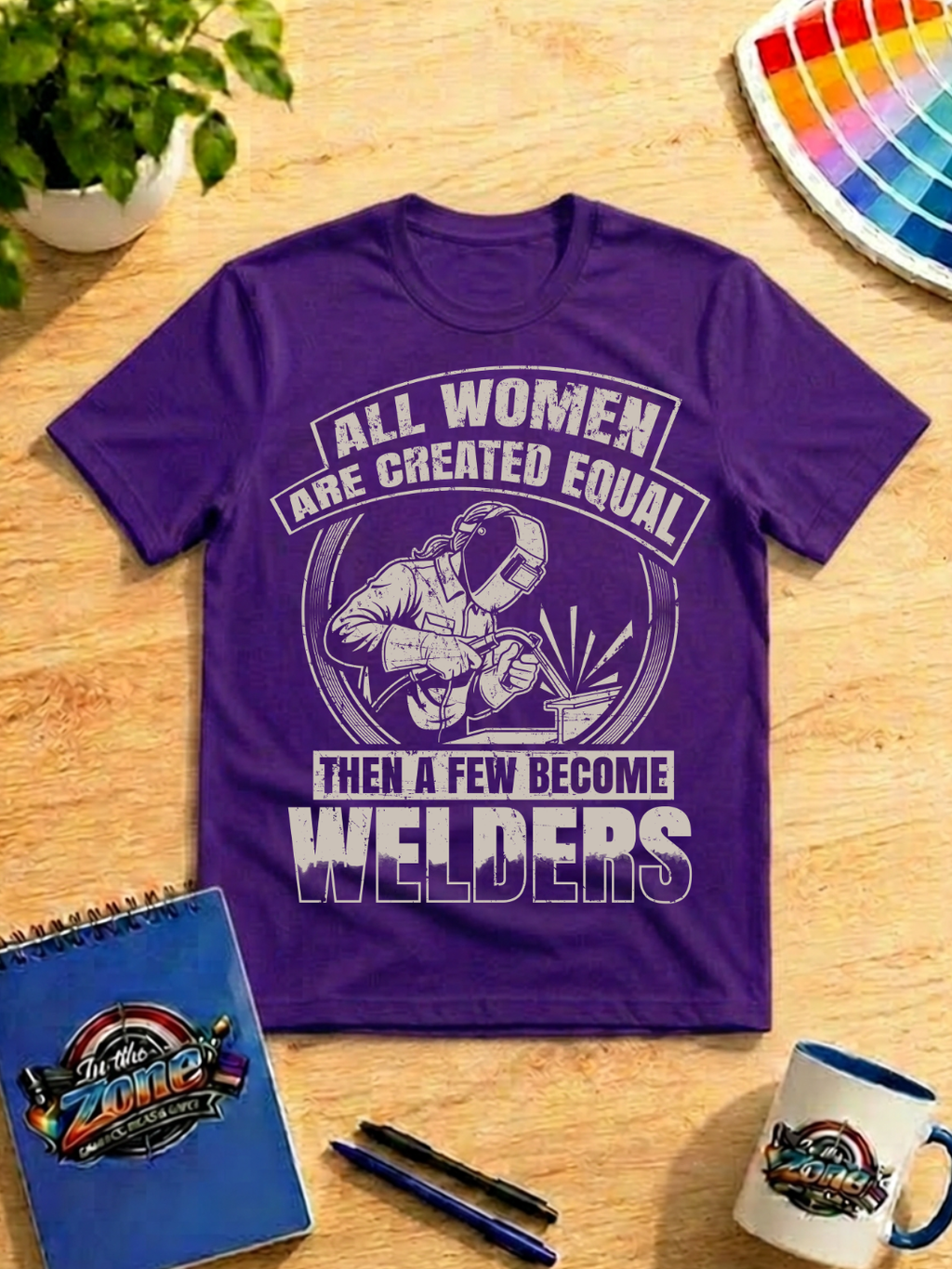 All Women Are Created Equal, Then a Few Become Welders Graphic Shirt – Women Welder Tee
