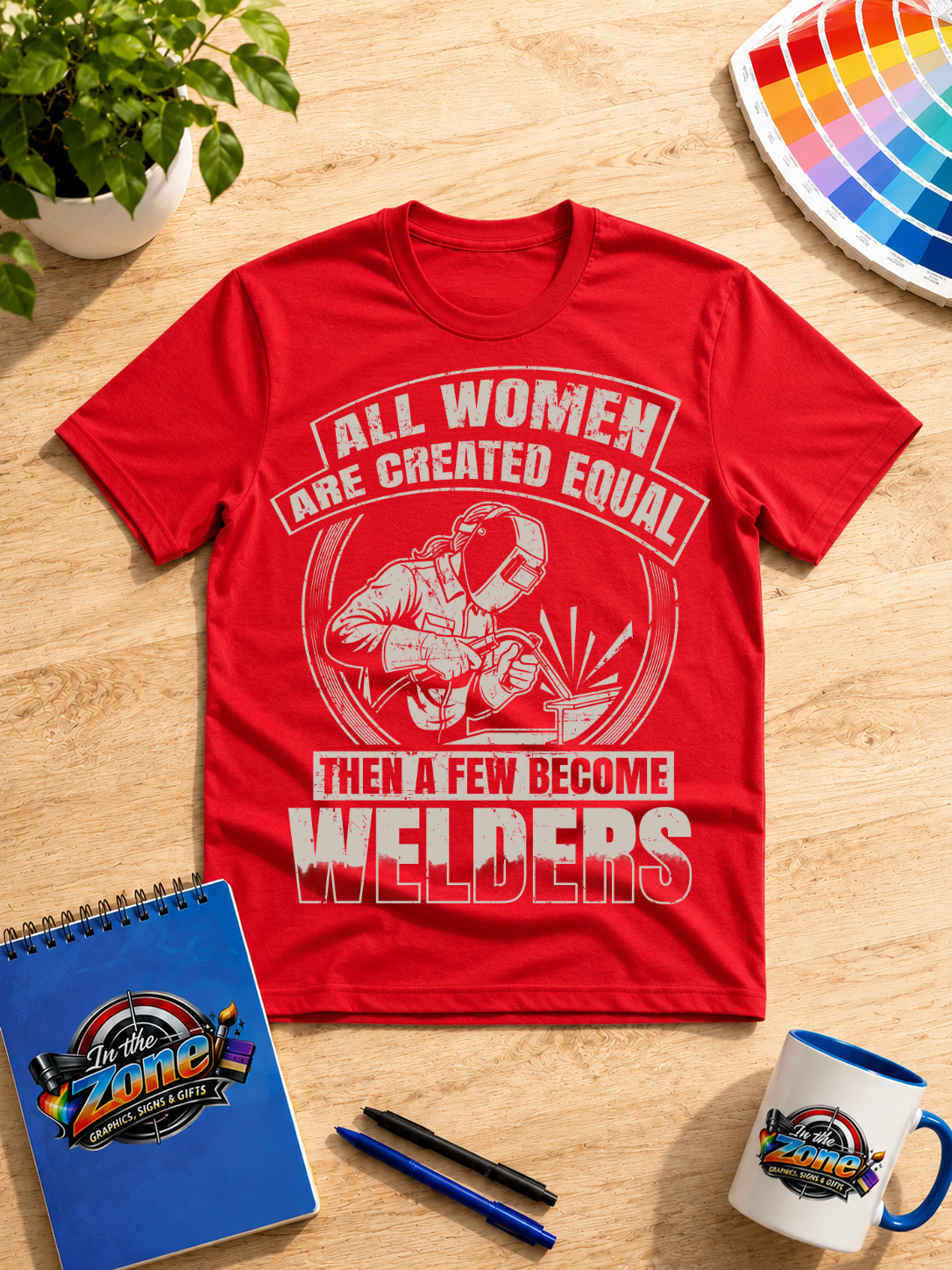 All Women Are Created Equal, Then a Few Become Welders Graphic Shirt – Women Welder Tee