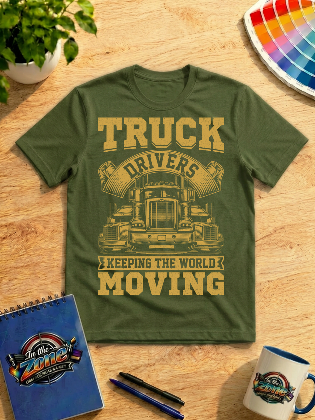Truck Drivers – Keeping the World Moving Graphic T-Shirt | Trucker Apparel