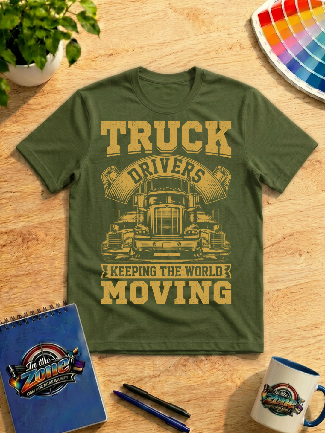 Truck Drivers – Keeping the World Moving Graphic T-Shirt | Trucker Apparel