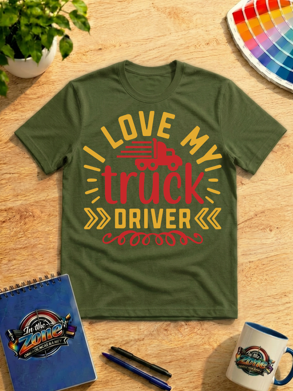 I Love My Truck Driver Graphic T-Shirt | Trucker Appreciation Shirt