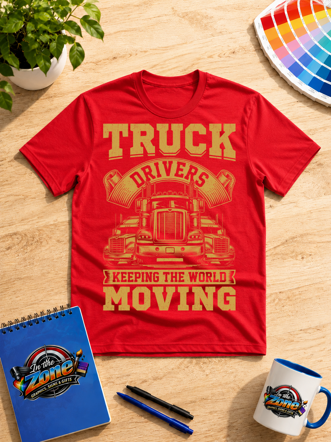 Truck Drivers – Keeping the World Moving Graphic T-Shirt | Trucker Apparel