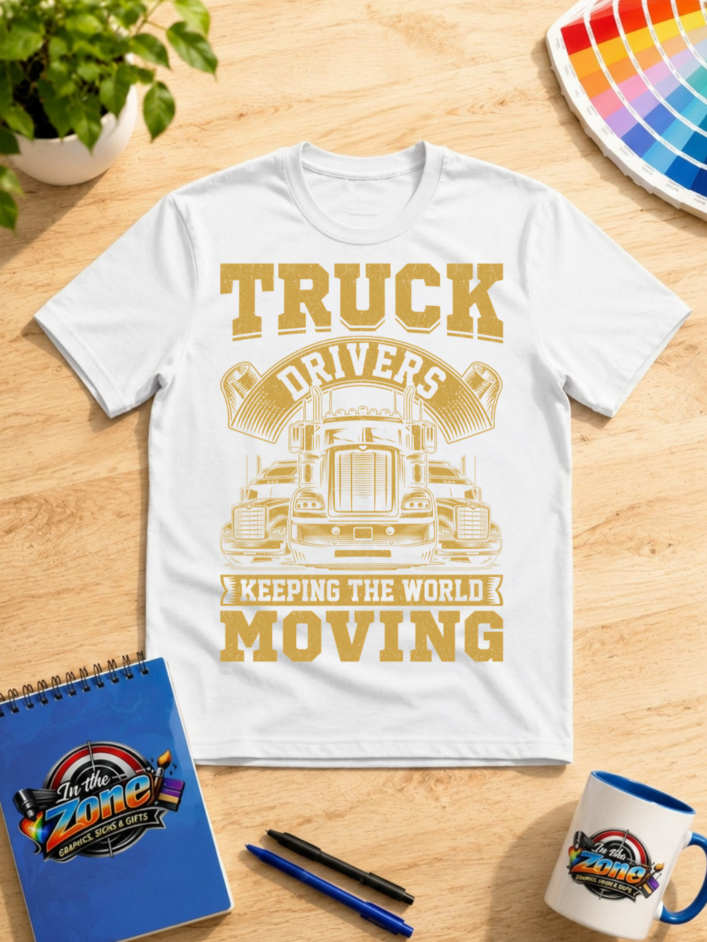 Truck Drivers – Keeping the World Moving Graphic T-Shirt | Trucker Apparel