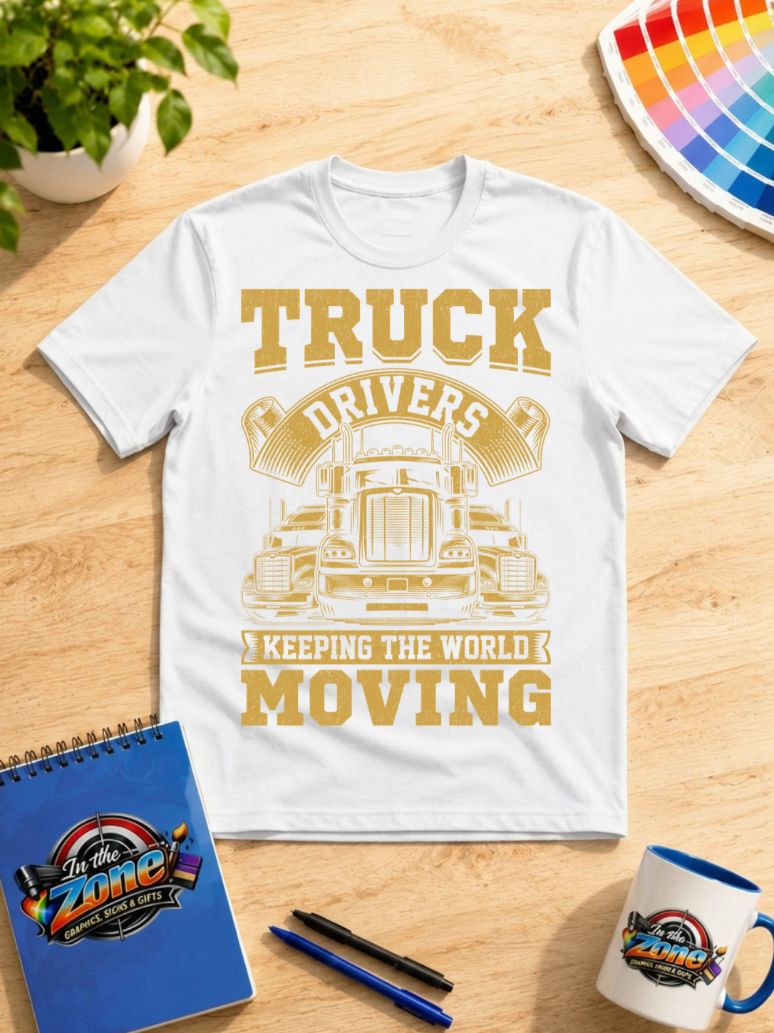 Truck Drivers – Keeping the World Moving Graphic T-Shirt | Trucker Apparel