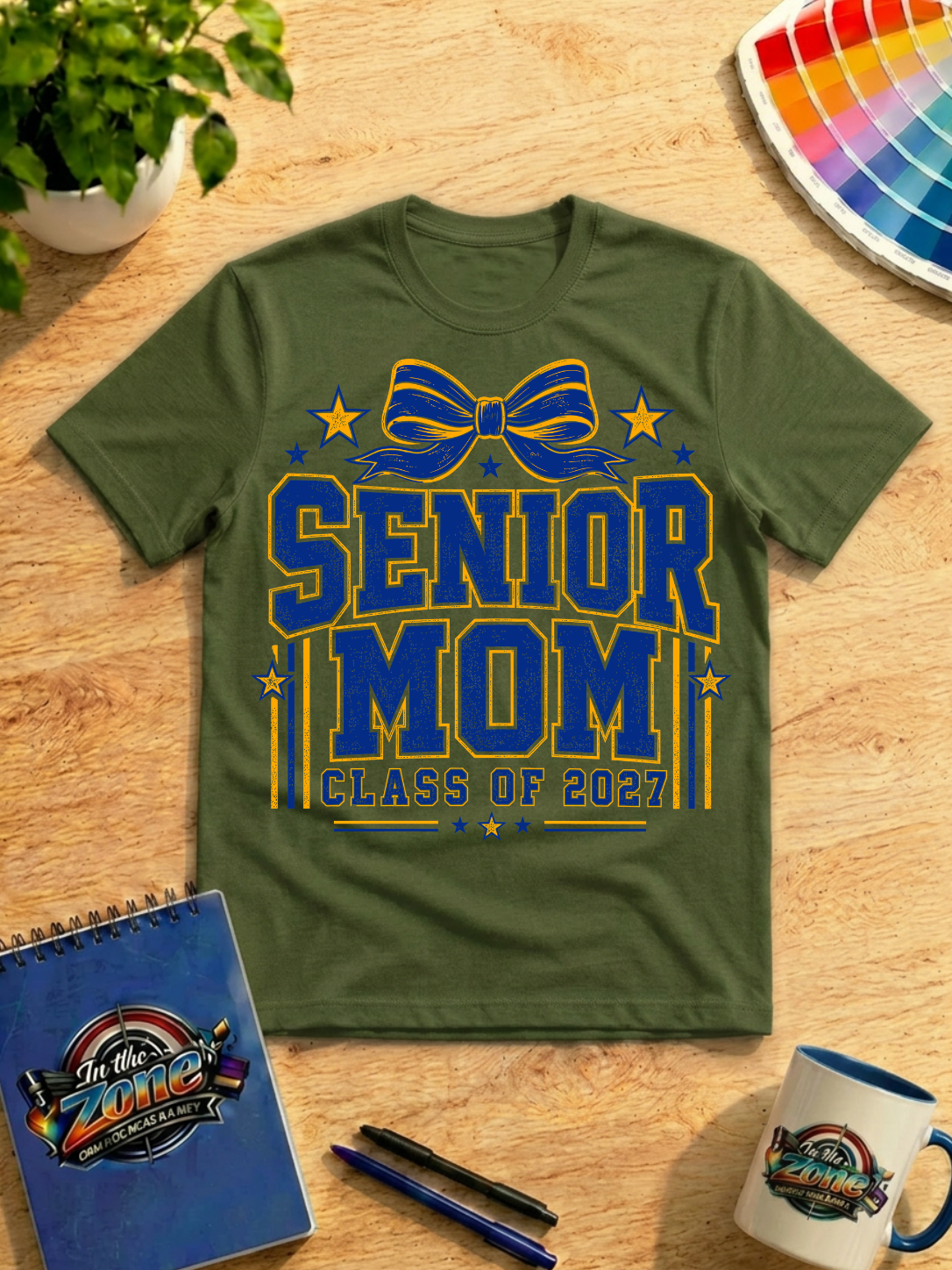 Senior Mom Class of 2027 Graphic T-Shirt | Graduation Mom Shirt | Proud Senior Parent Tee