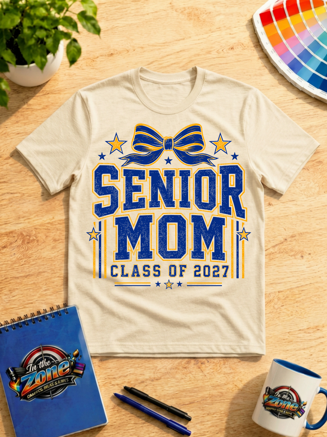 Senior Mom Class of 2027 Graphic T-Shirt | Graduation Mom Shirt | Proud Senior Parent Tee