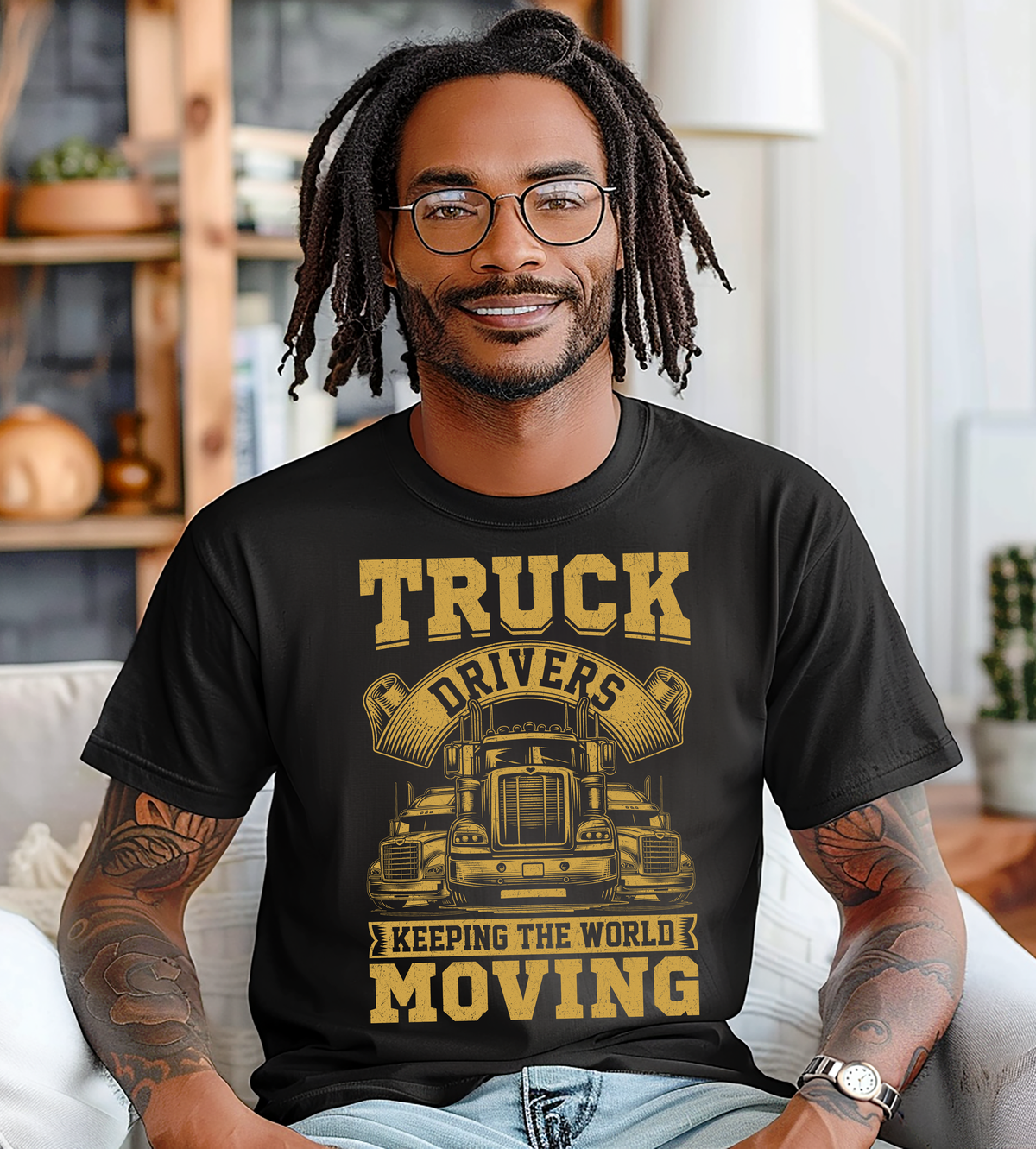 Truck Drivers – Keeping the World Moving Graphic T-Shirt | Trucker Apparel