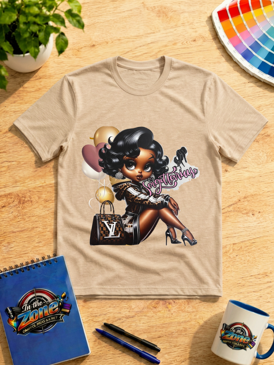 Sagittarius Zodiac Girl Graphic Shirt | Glam Astrology Birthday Tee