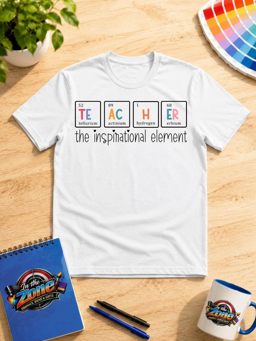 Teacher The Inspirational Element Graphic Shirt in Black – Periodic Table Teacher Tee