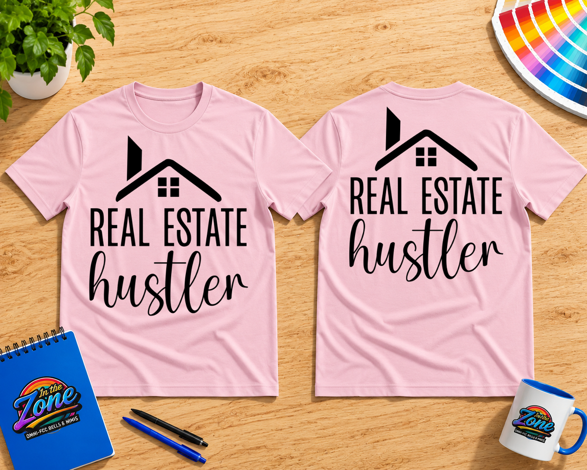 Real Estate Hustler T-Shirt | Realtor Life Graphic Tee | Real Estate Agent Gift Shirt