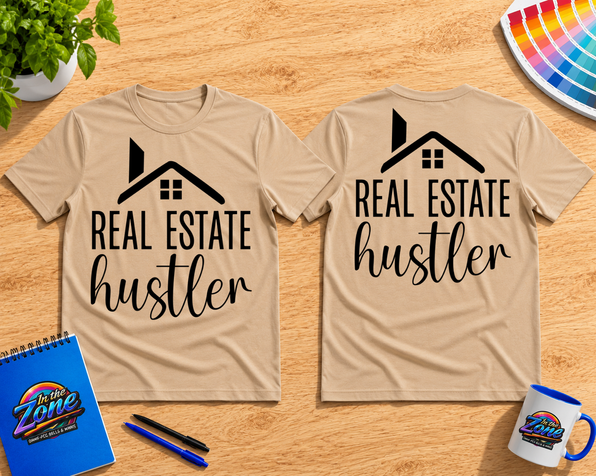 Real Estate Hustler T-Shirt | Realtor Life Graphic Tee | Real Estate Agent Gift Shirt