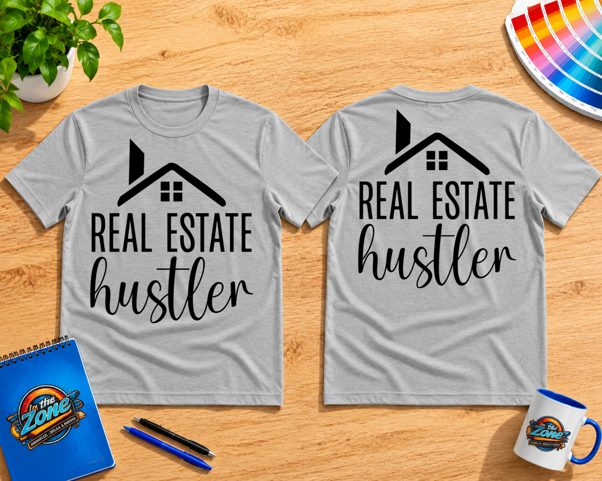 Real Estate Hustler T-Shirt | Realtor Life Graphic Tee | Real Estate Agent Gift Shirt