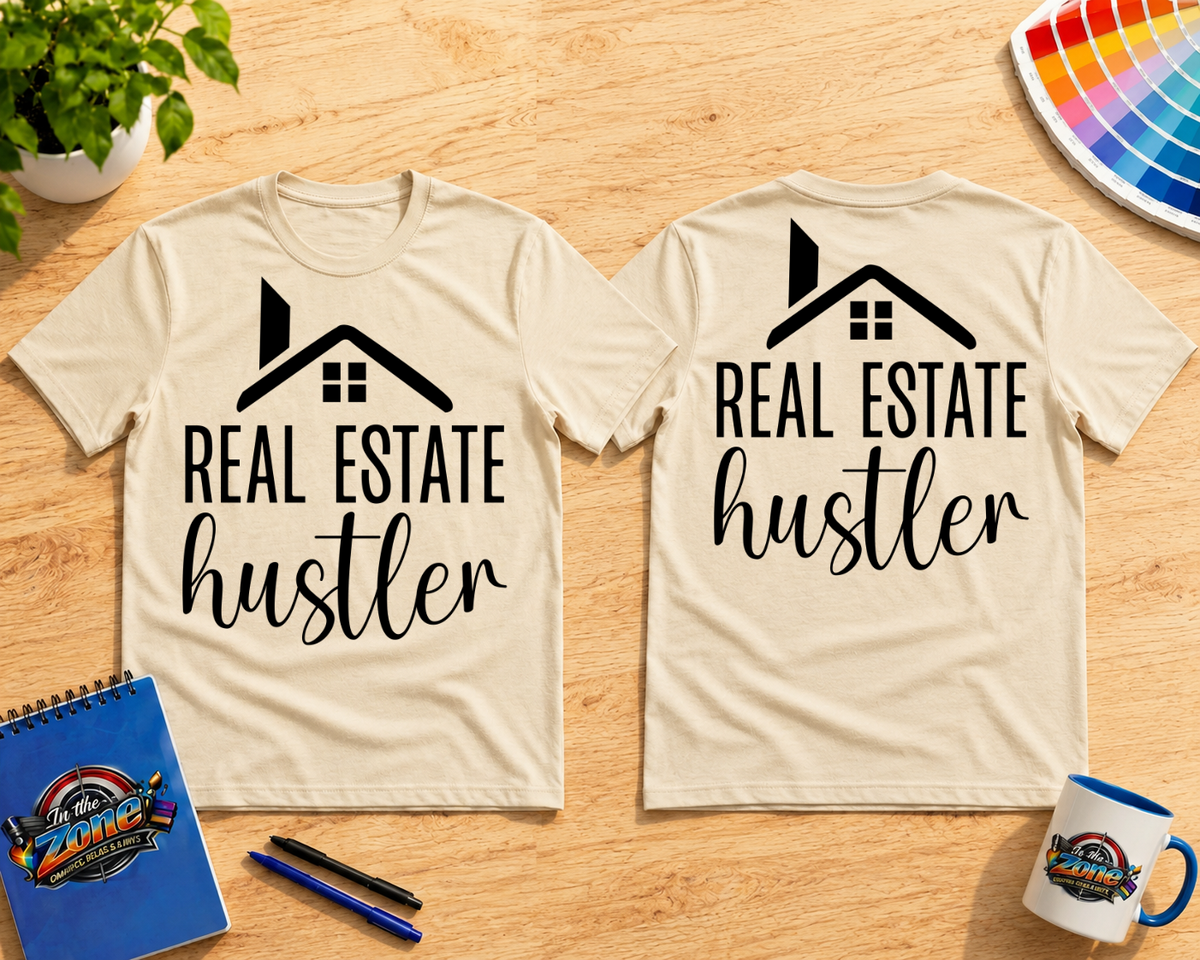Real Estate Hustler T-Shirt | Realtor Life Graphic Tee | Real Estate Agent Gift Shirt