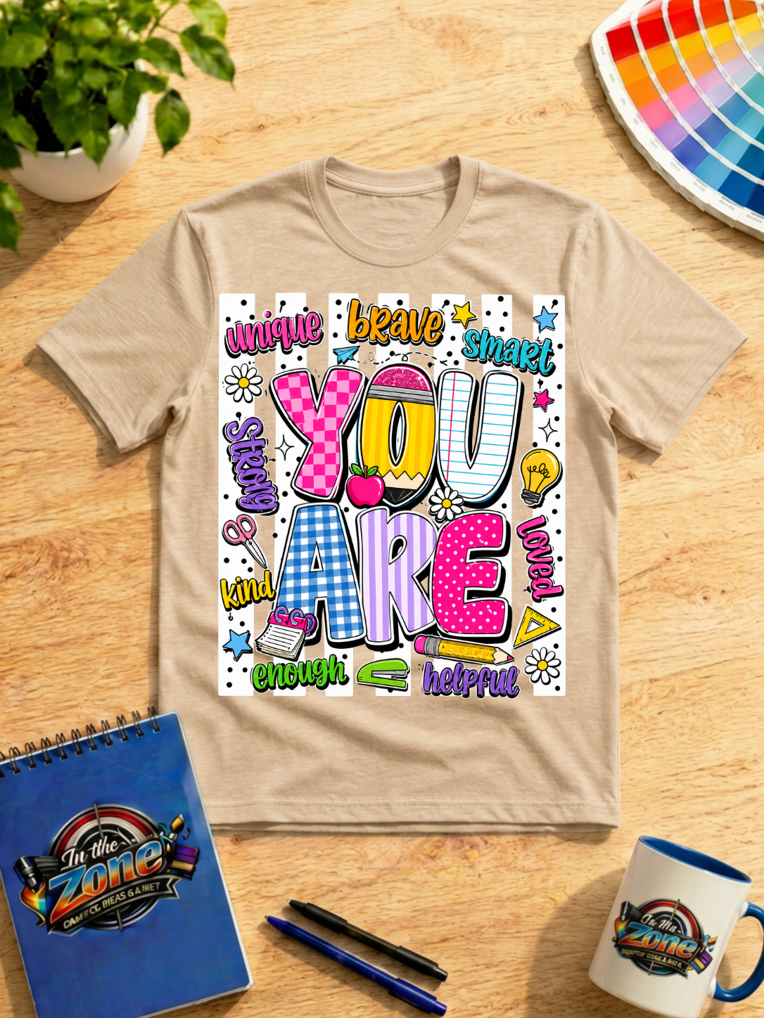 You Are Unique, Brave, Smart, Strong, Kind & Loved Graphic Shirt – Inspirational Teacher Tee