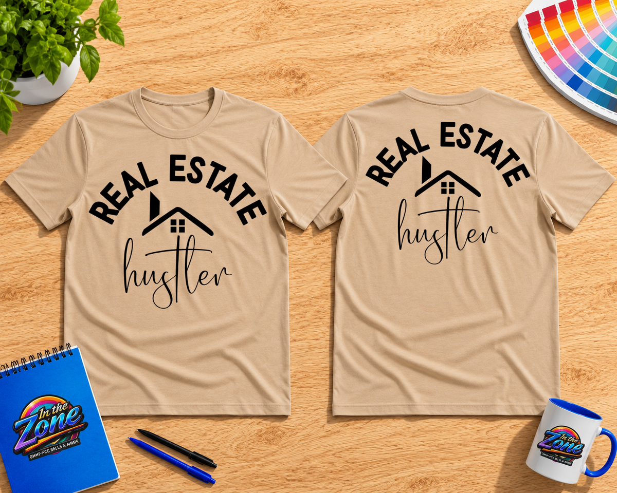 Real Estate Hustler T-Shirt | Realtor Graphic Tee | Real Estate Agent Gift Shirt