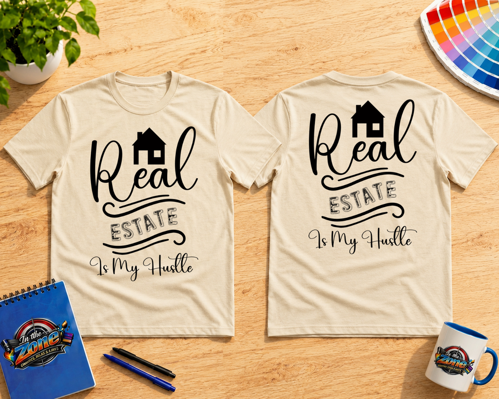 Real Estate Is My Hustle T-Shirt | Realtor Life Graphic Tee | Real Estate Agent Gift Shirt
