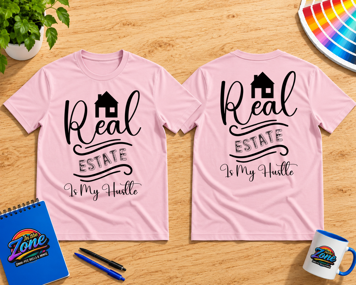 Real Estate Is My Hustle T-Shirt | Realtor Life Graphic Tee | Real Estate Agent Gift Shirt