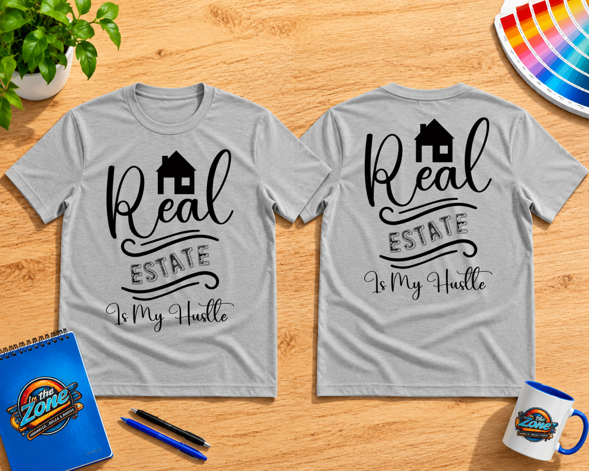 Real Estate Is My Hustle T-Shirt | Realtor Life Graphic Tee | Real Estate Agent Gift Shirt