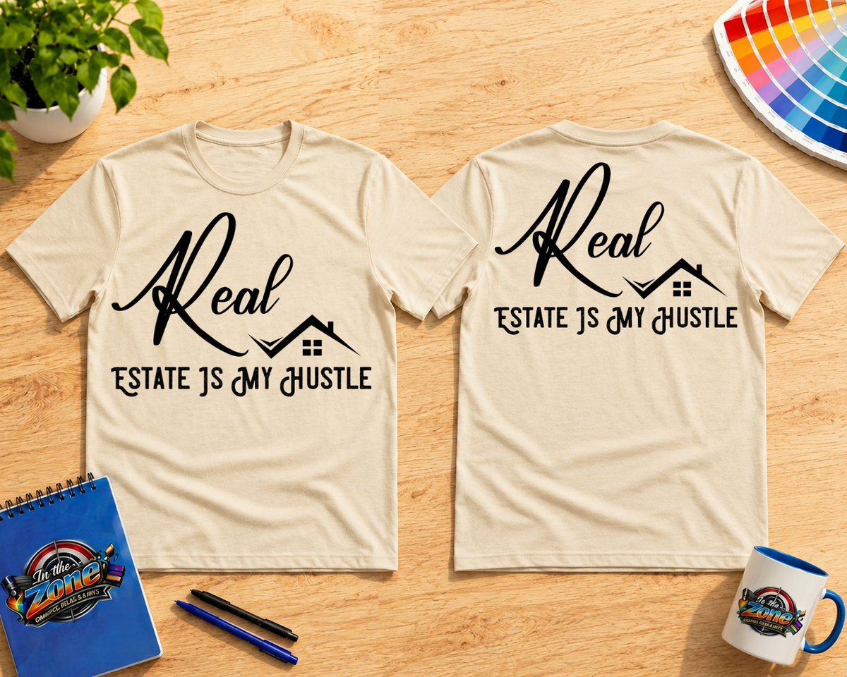 Real Estate Is My Hustle T-Shirt | Realtor Life Graphic Tee | Real Estate Agent Shirt