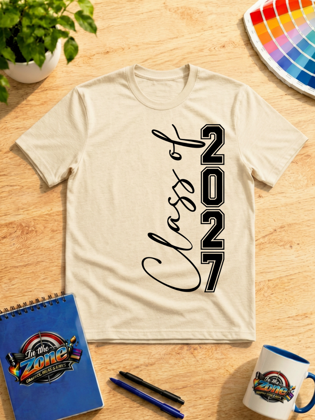 Class of 2027 Senior Script Graphic T-Shirt | Graduation Year Shirt