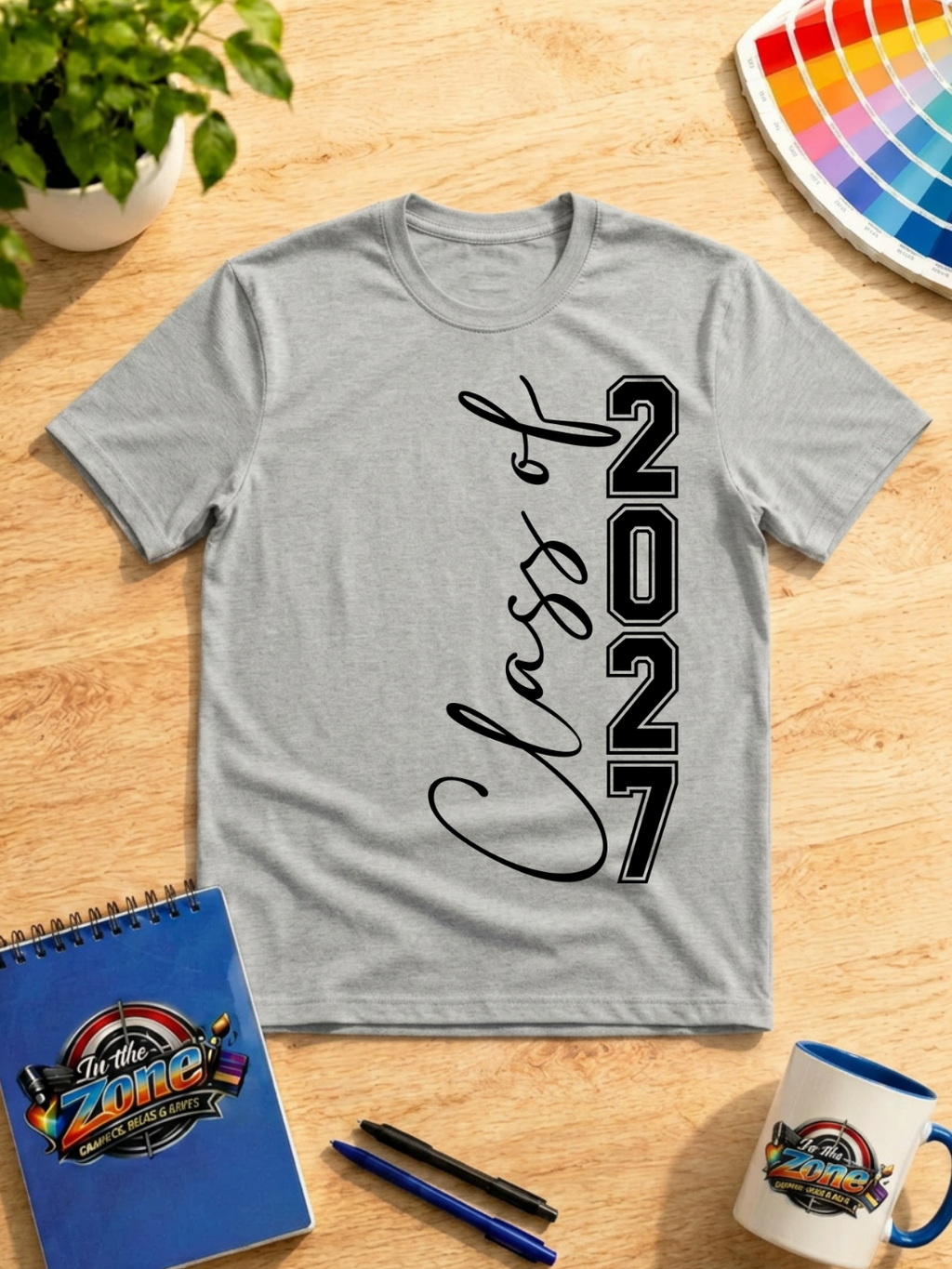 Class of 2027 Senior Script Graphic T-Shirt | Graduation Year Shirt