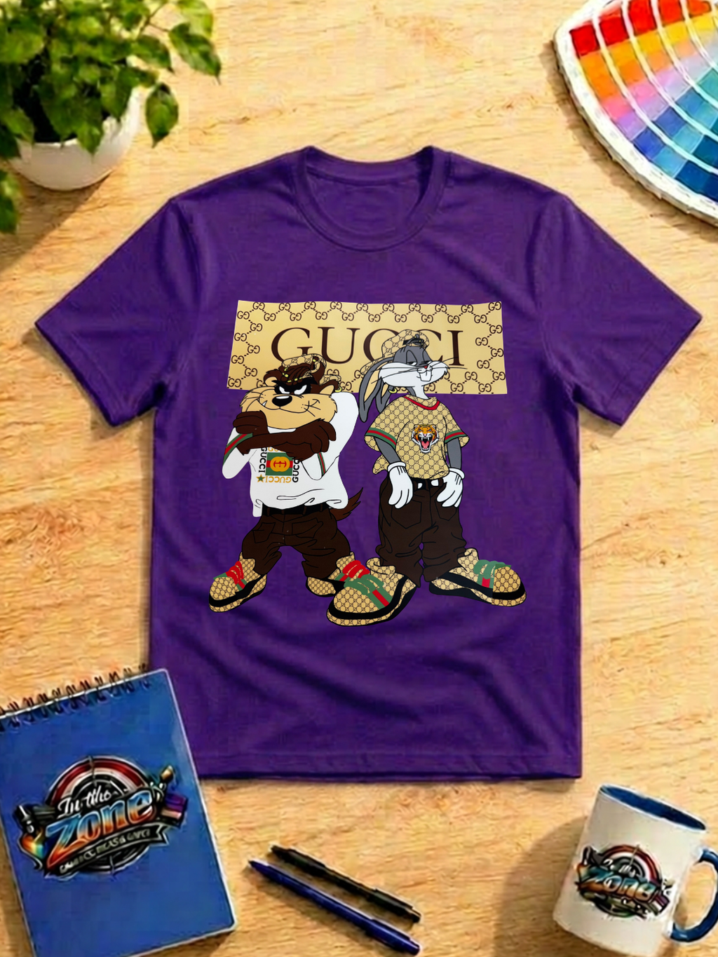 Luxury Drip Cartoon Duo Streetwear Graphic T-Shirt