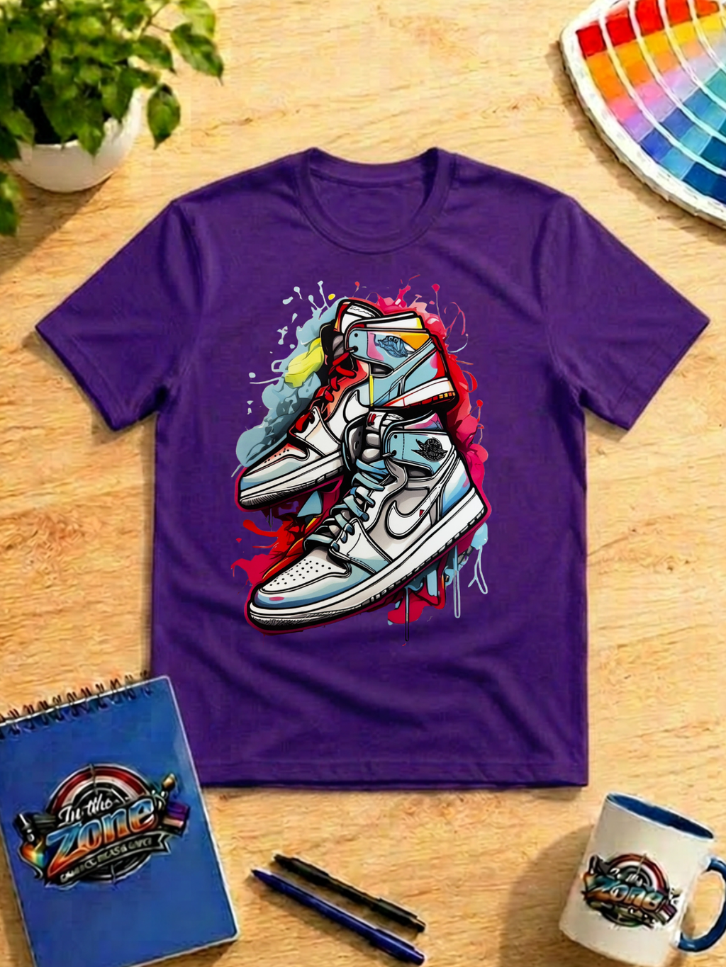Nike High-Top Sneaker Graphic T-Shirt – Colorful Nike Sneakerhead Tee