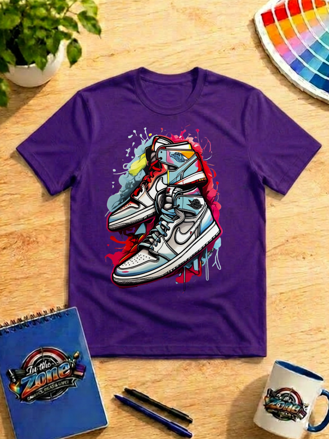 Nike High-Top Sneaker Graphic T-Shirt – Colorful Nike Sneakerhead Tee