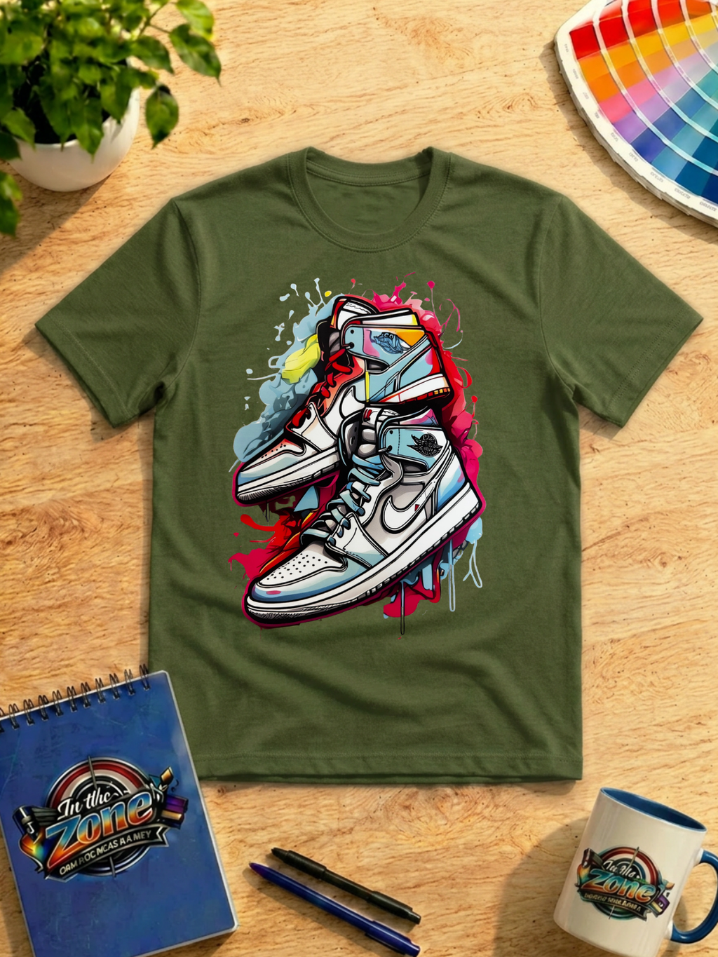 Nike High-Top Sneaker Graphic T-Shirt – Colorful Nike Sneakerhead Tee