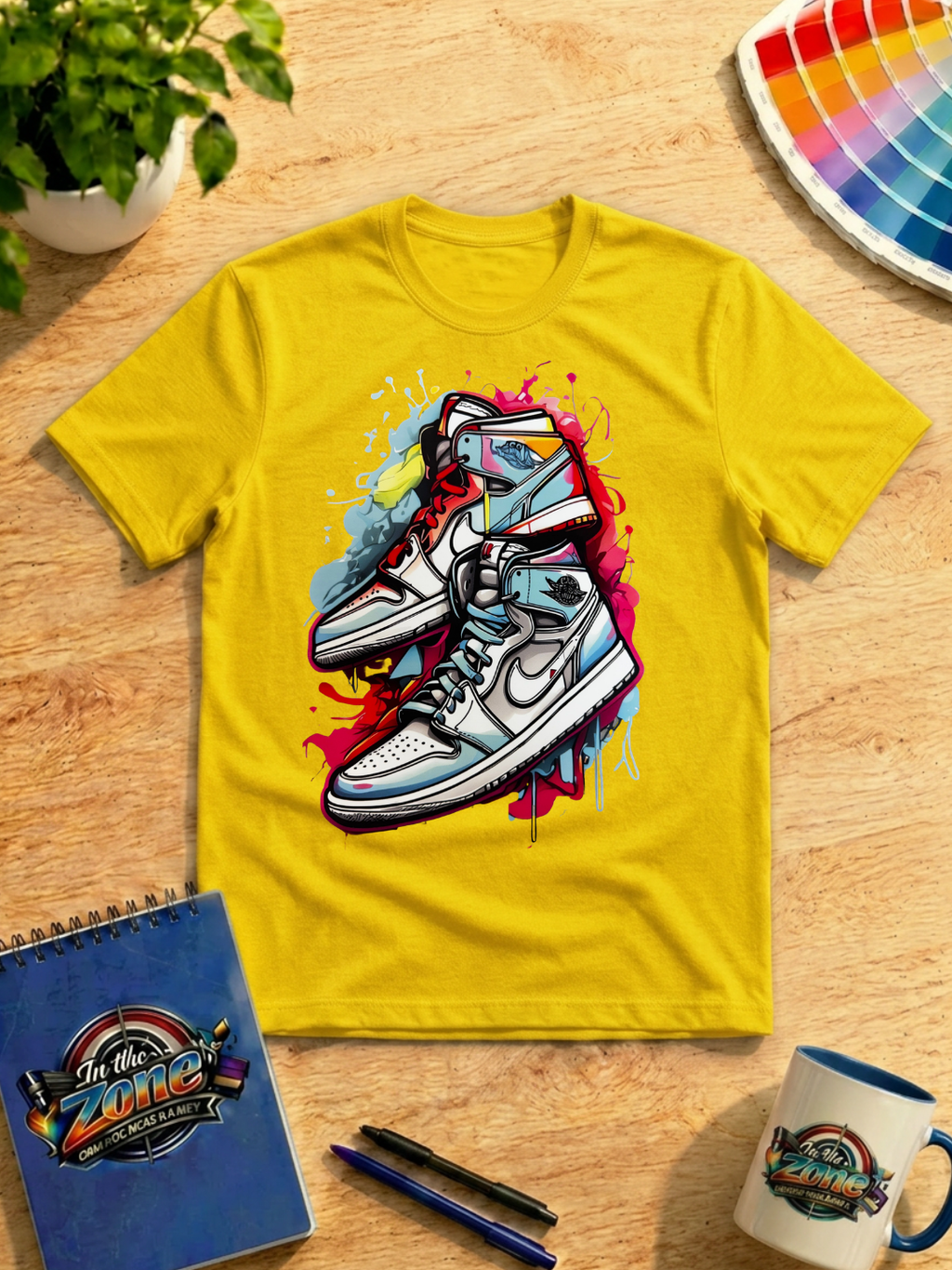 Nike High-Top Sneaker Graphic T-Shirt – Colorful Nike Sneakerhead Tee
