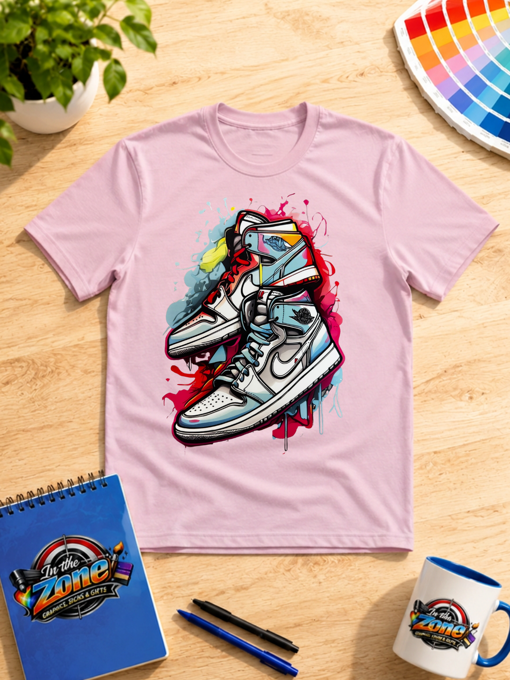 Nike High-Top Sneaker Graphic T-Shirt – Colorful Nike Sneakerhead Tee