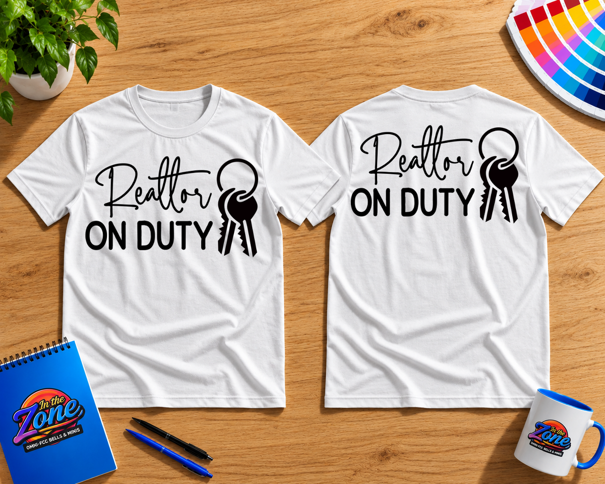 Realtor On Duty Graphic T-Shirt – Real Estate Agent Keys Shirt
