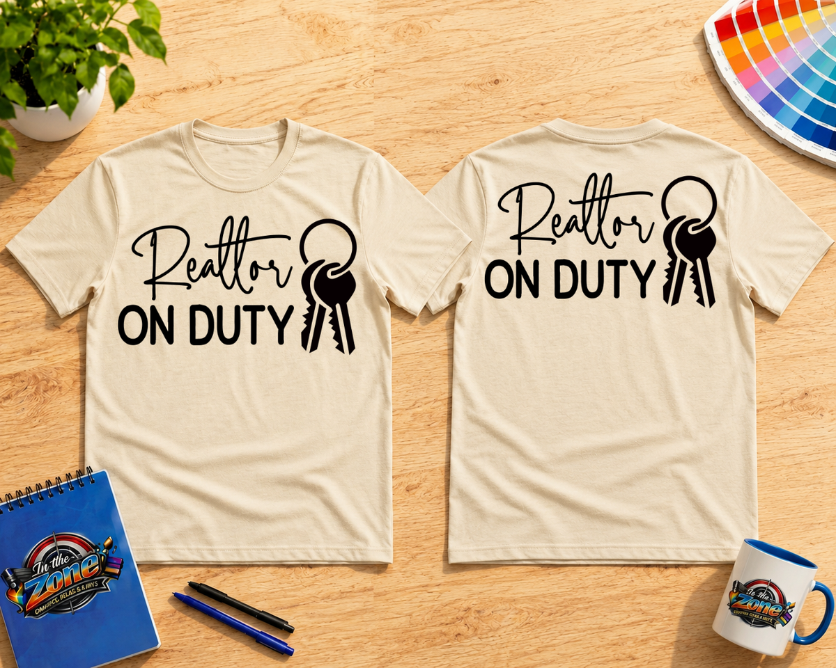 Realtor On Duty Graphic T-Shirt – Real Estate Agent Keys Shirt