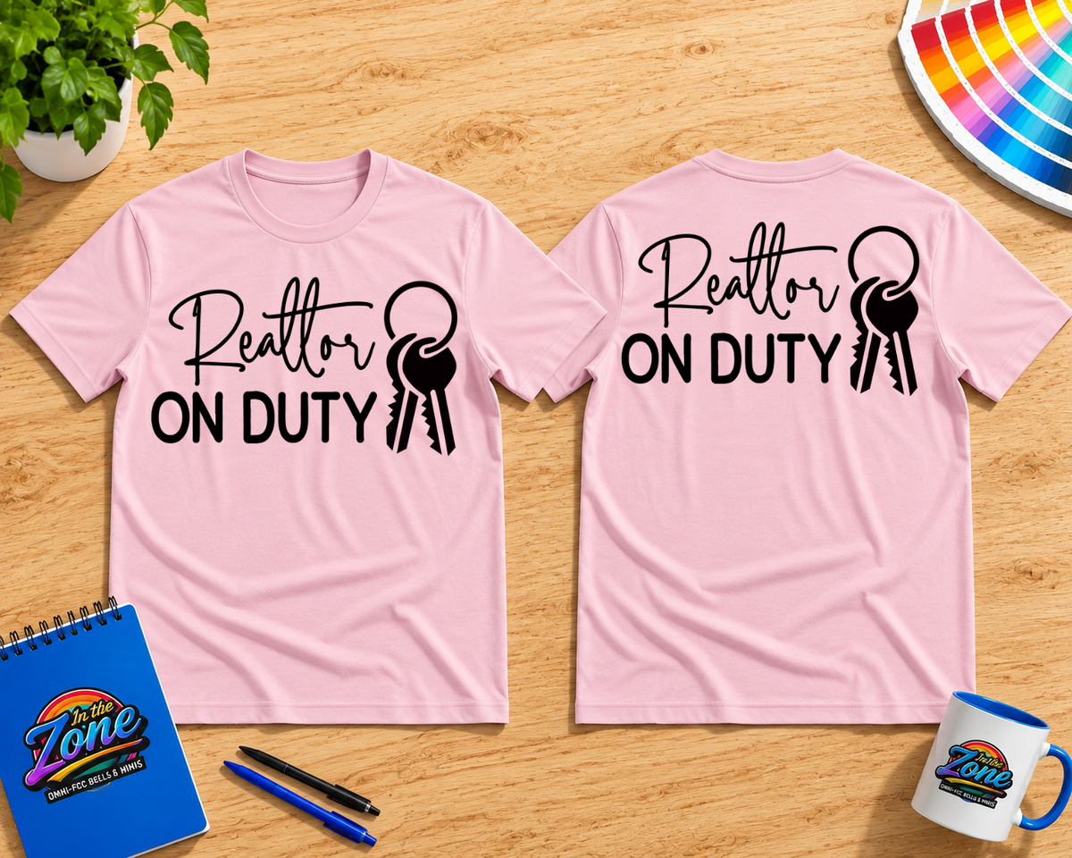 Realtor On Duty Graphic T-Shirt – Real Estate Agent Keys Shirt
