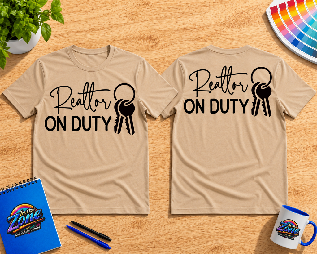 Realtor On Duty Graphic T-Shirt – Real Estate Agent Keys Shirt