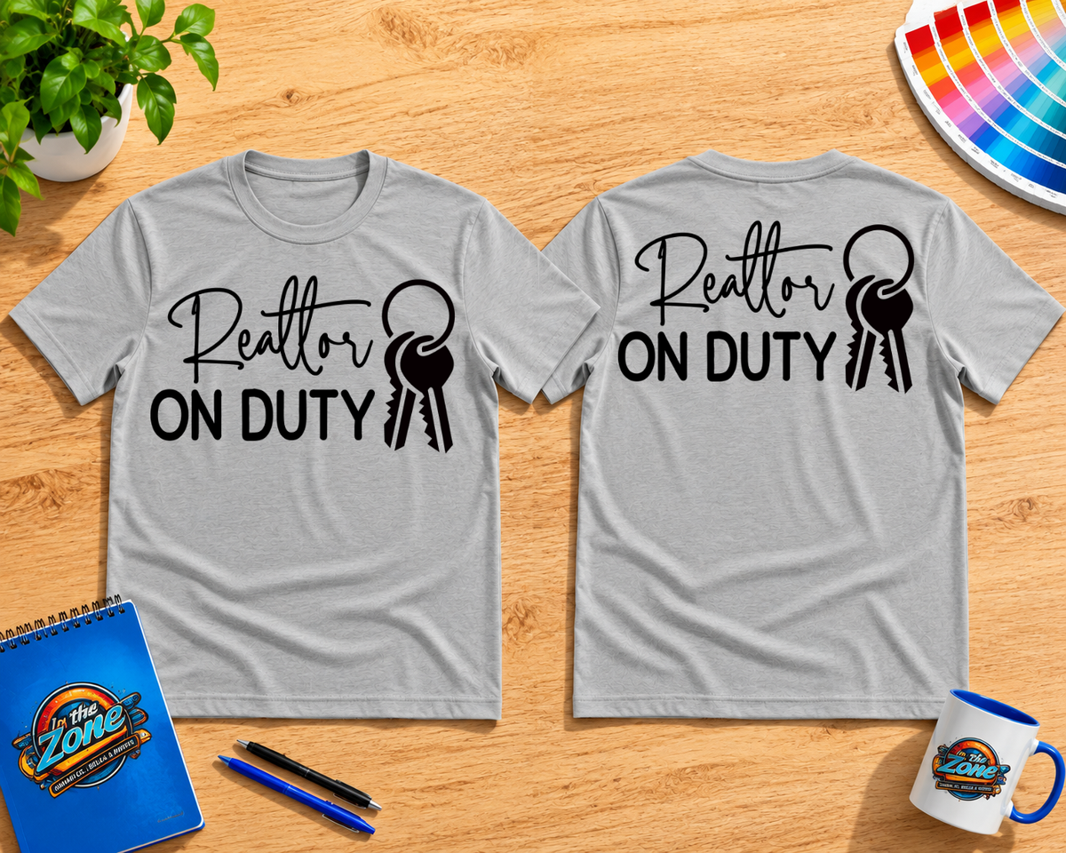 Realtor On Duty Graphic T-Shirt – Real Estate Agent Keys Shirt