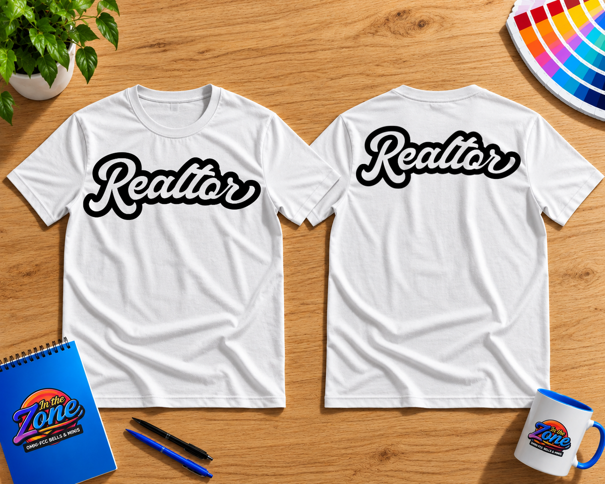 Realtor Retro Script Graphic T-Shirt – Real Estate Agent Shirt