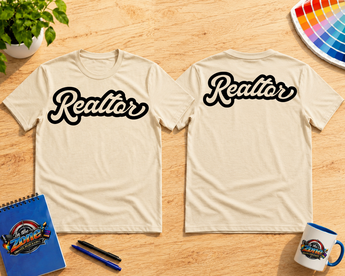 Realtor Retro Script Graphic T-Shirt – Real Estate Agent Shirt