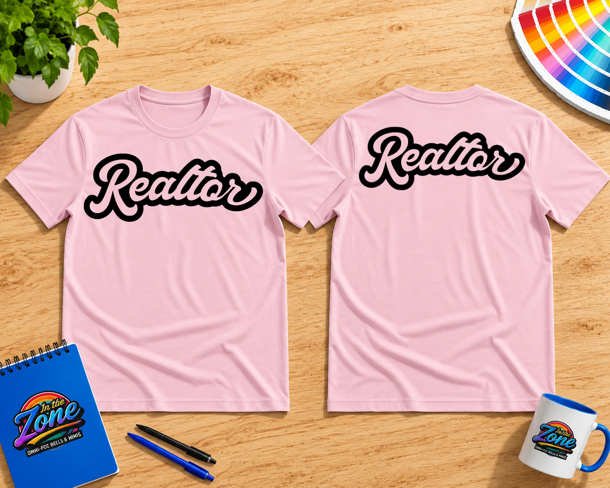 Realtor Retro Script Graphic T-Shirt – Real Estate Agent Shirt