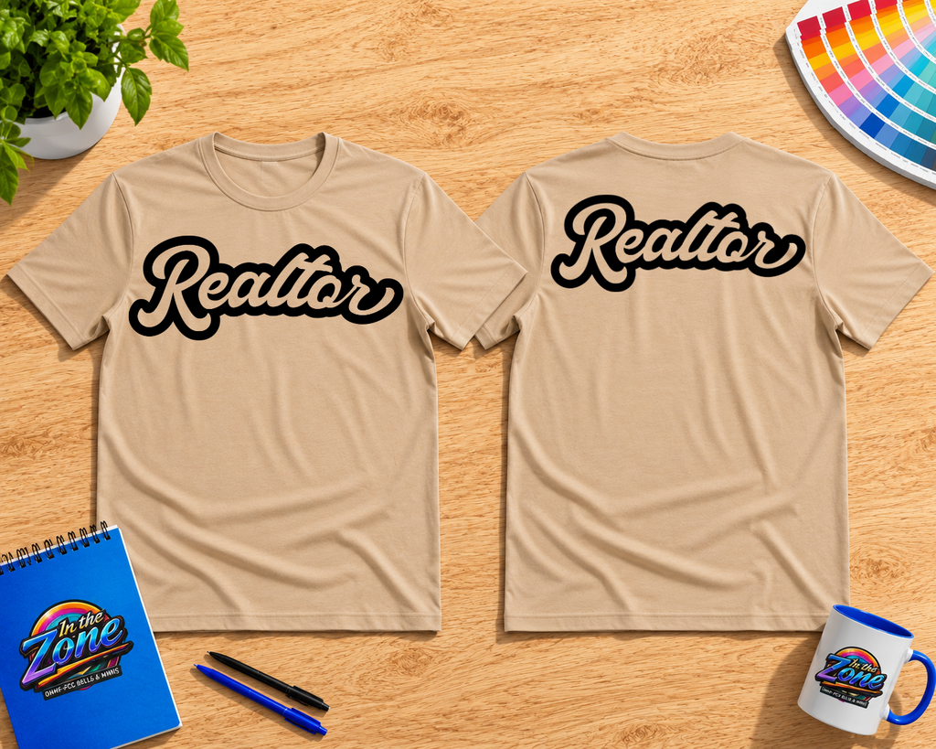Realtor Retro Script Graphic T-Shirt – Real Estate Agent Shirt